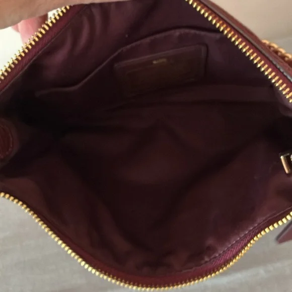 Coach Carrie Burgundy Leather Crossbody - Picture 9 of 11